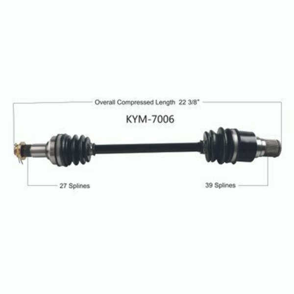 Wide Open OE Replacement CV Axle for KYMCO REAR LEFT MXU 500/700 KYM-7006